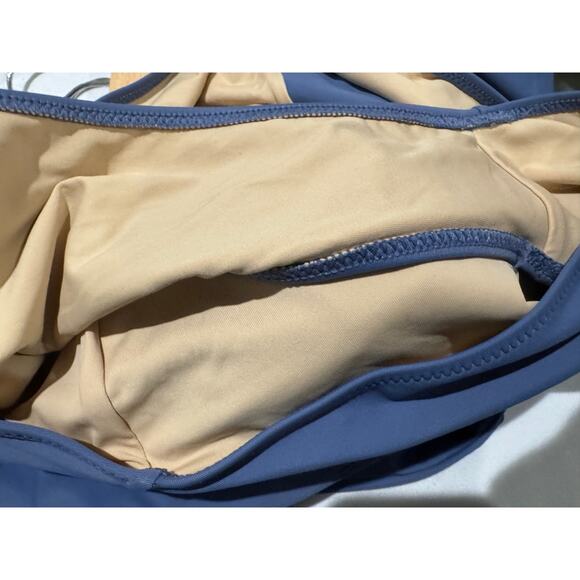 Summersalt Ruched Sidestroke Blue Mountain Swimsuit 18 Tall - Picture 4 of 5